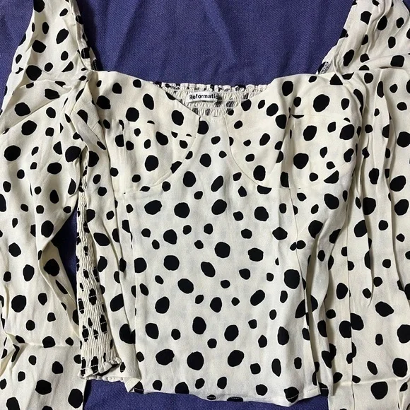 NWOT Reformation Reign Top - Ink Blot - Picture 3 of 5